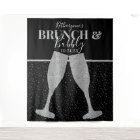 Brunch Bubbly Silver Glitter Champagne Backdrop