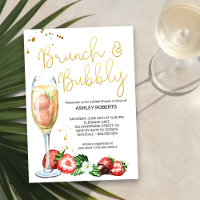 Brunch Bubbly Strawberries Champagne Bridal Shower