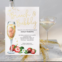 Brunch Bubbly Strawberry Champagne Bridal Shower
