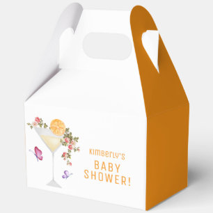 Brunch Bubbly Summer Floral Champagne Baby Shower Favor Boxes