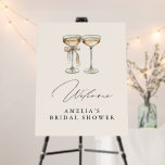 Brunch & Bubbly Watercolor Champagne Bridal Shower Foam Board<br><div class="desc">Brunch & Bubbly Watercolor Champagne Bridal Shower Foam Board  - this sign is double sided and has a text template on the back too,  please delete this if not wanted and leave the back blank.</div>