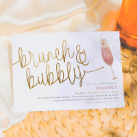 Brunch & Bubbly Watercolor Champagne Bridal Shower