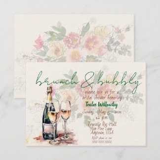 Brunch & Bubbly Wedding Shower Invitation