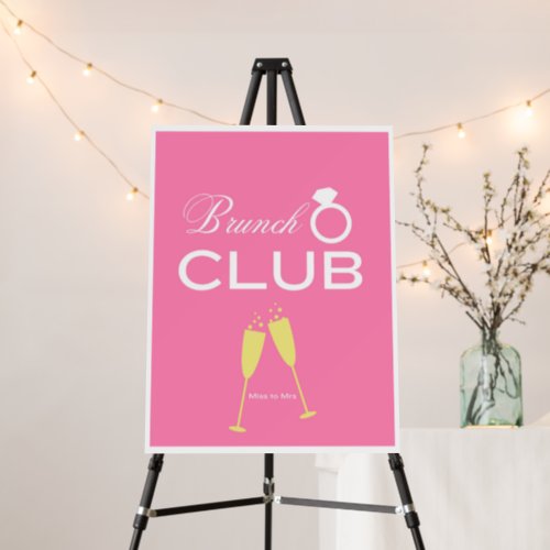Brunch Club Bridal Shower Welcome sign