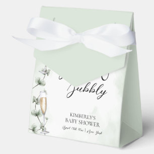 Brunch Eucalyptus Champagne Garden Baby Shower Favor Boxes