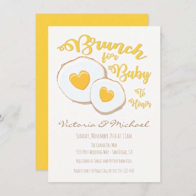 Brunch for Baby Shower Invitations (Front/Back)
