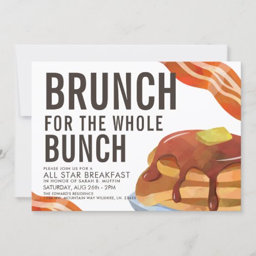 BRUNCH FOR THE BUNCH  Breakfast gathering invite