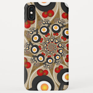 Brunch Fractal Art Funny Food, Tomatoes, Eggs iPhone XS Max Case