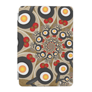 Brunch Fractal Art Funny Food, Tomatoes, Eggs iPad Mini Cover