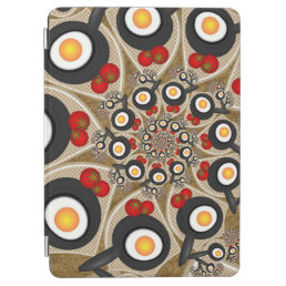 Brunch Fractal Art Funny Food, Tomatoes, Eggs iPad Air Cover