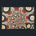 Brunch Fractal Art Funny Food, Tomatoes, Eggs Kitchen Towel<br><div class="desc">Cool and unique fractal art fantasy, 
funny modern abstract pans,  tomatoes and eggs.
Design for your kitchen towel and more.</div>