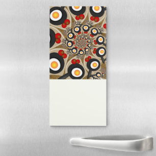 Brunch Fractal Art Funny Food, Tomatoes, Eggs Magnetic Notepad