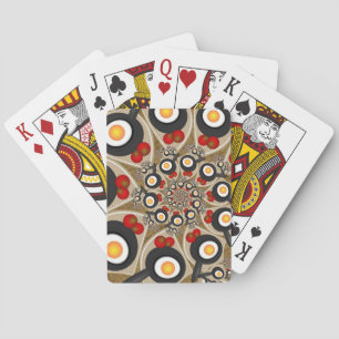 Brunch Fractal Art Funny Food, Tomatoes, Eggs Poker Cards