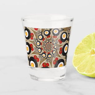 Brunch Fractal Art Funny Food, Tomatoes, Eggs Shot Glass