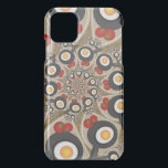Brunch Fractal Art Funny Food, Tomatoes, Eggs iPhone 11 Case<br><div class="desc">Cool and unique fractal art fantasy, 
funny modern abstract pans,  tomatoes and eggs.
Design for your decorative unusual food iPhone 11 case and more.</div>