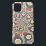 Brunch Fractal Art Funny Food, Tomatoes, Eggs iPhone 11 Case<br><div class="desc">Cool and unique fractal art fantasy, 
funny modern abstract pans,  tomatoes and eggs.
Design for your decorative unusual food iPhone 11 case and more.</div>