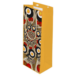 Brunch Fractal Art Funny Food, Tomatoes, Eggs Wine Gift Bag