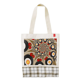 Brunch Fractal Art Funny Food, Tomatoes, Eggs Zazzle HEART Tote Bag