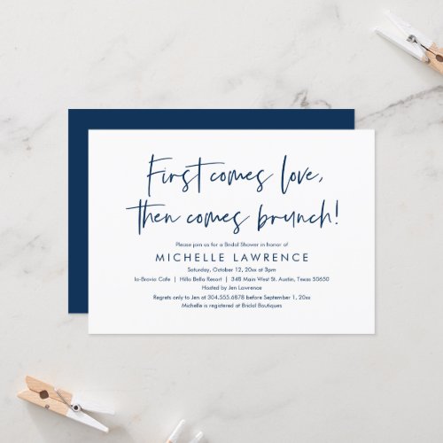 Brunch Friends Love Casual Bridal Shower Invita Invitation