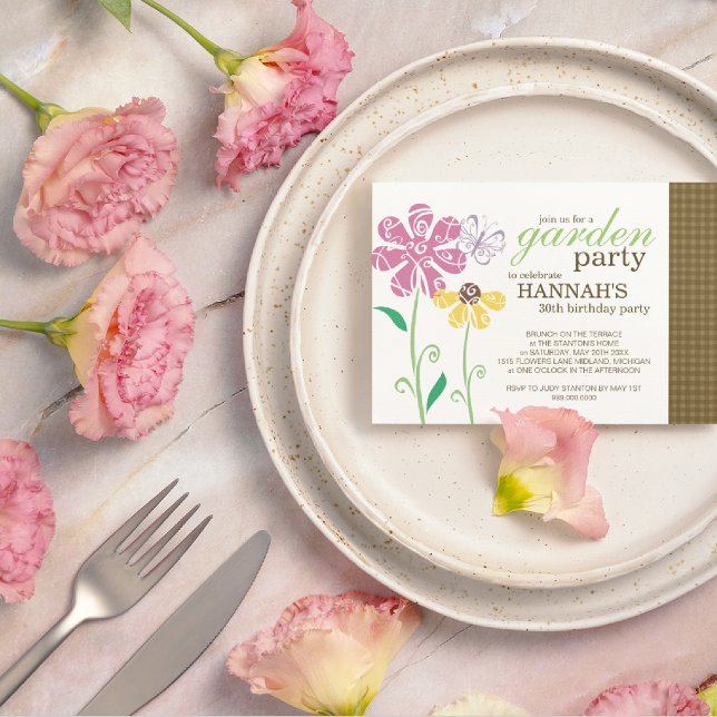 Brunch Garden Party Birthday Invitations (Creator Uploaded)