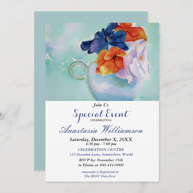 BRUNCH GARDEN PARTY EVENT INVITE (Front/Back)