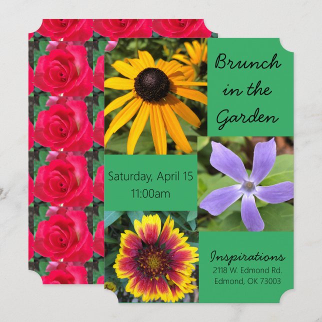 Brunch in the Garden Invitation (Front/Back)