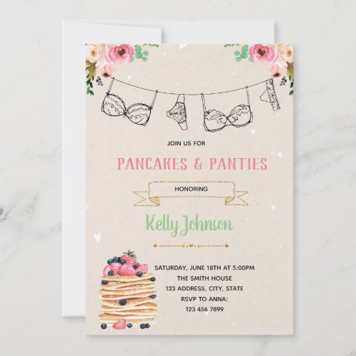 Brunch lingerie shower shower card