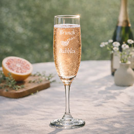 Brunch Mimosa Bar Bridal Shower Favor Champagne Flute