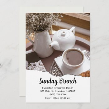 Brunch Restaurant Flyer Invitation by SharonCullars at Zazzle