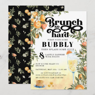 Brunch So Hard Virtual Mimosa Brunch Invitation