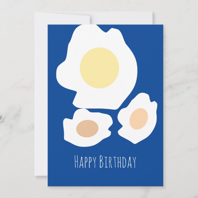 Brunch Three Eggs Breakfast Happy Birthday Card (Front)