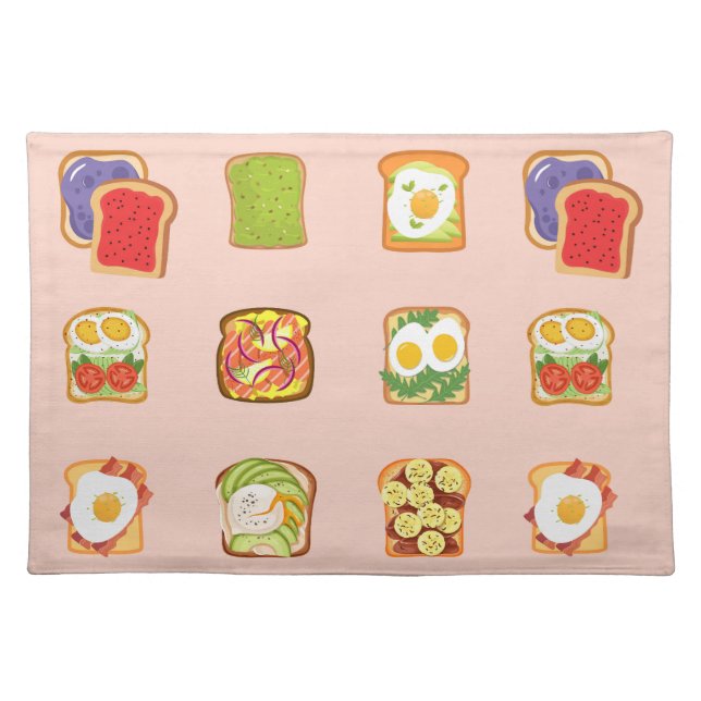 Brunch Toast Cloth Placemat (Front)