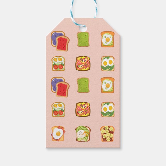 Brunch Toast Gift Tags (Front)