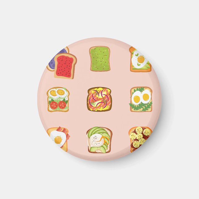 Brunch Toast Magnet (Front)