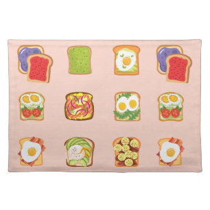 Brunch Toast Pattern Cloth Placemat
