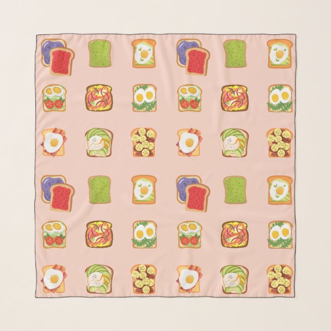 Brunch Toast Scarf (Front)