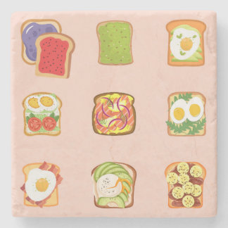 Brunch Toast Stone Coaster