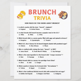 Brunch Trivia Game