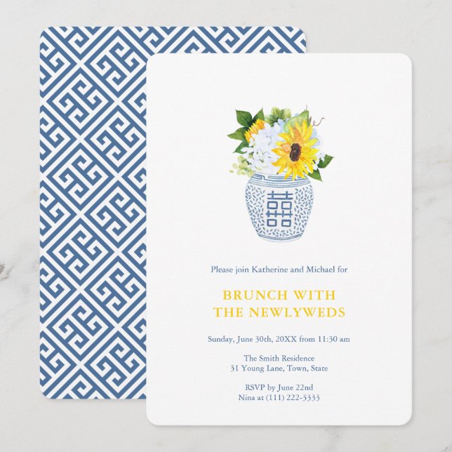 Brunch With NewlyWeds, Post Wedding Party Invitation (Front/Back)