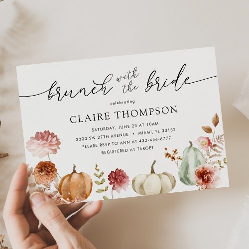 Brunch with the Bride Autumn Shower Invitation