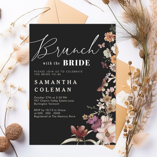 Brunch With The Bride Elegant Script Bridal Shower Invitation