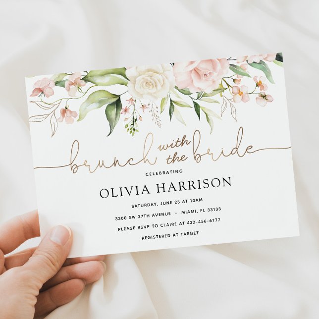 Brunch with the Bride Gold Shower Invitation (Creator Uploaded)