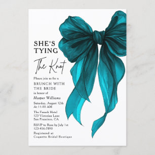 Brunch With The Bride She's Tying The Knot Bow Invitation