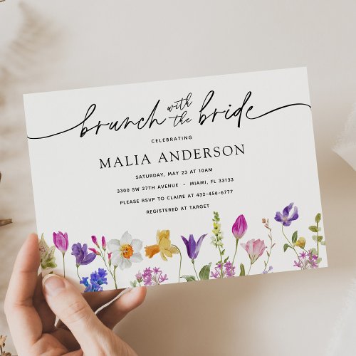 Brunch with the Bride Spring Bridal Shower Invitation