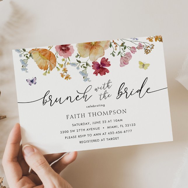 Brunch with the Bride Wildflower Shower Invitation (Creator Uploaded)
