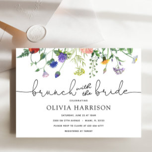 Brunch with the Bride Wildflower Shower Invitation