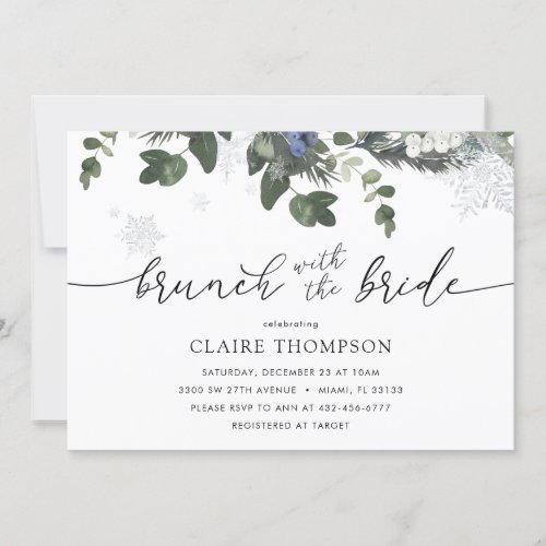 Brunch with the Bride Winter Shower Invitation