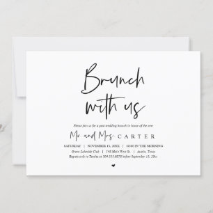 Brunch with the newlyweds, post wedding invitatio invitation