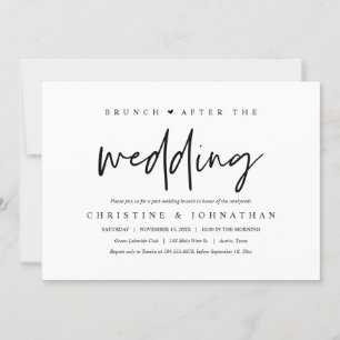 Brunch with the newlyweds, post wedding invitation