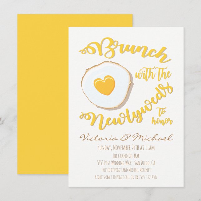 Brunch with the newlyweds Post Wedding Invitation (Front/Back)